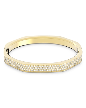 Swarovski Dextera Pave Octagon Bangle Bracelet In Gold Tone In Gold