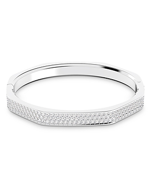 Shop Swarovski Dextera Pave Bangle Bracelet In Silver
