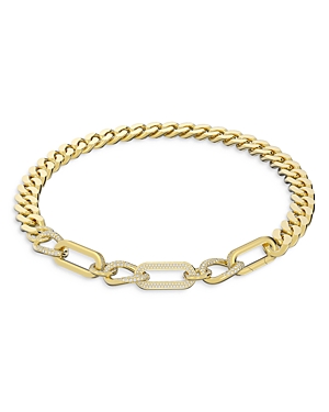 Swarovski Dextera Mixed Link Necklace, 16.5 In Gold