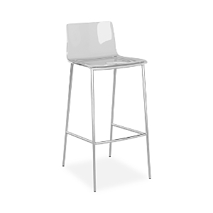 Shop Euro Style Cilla Bar Stool, Set Of 2 In Open Gray
