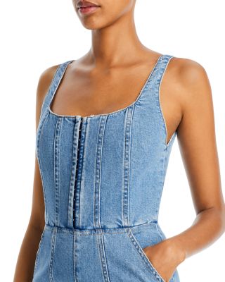 Alice and Olivia Chels Denim Corset Jumpsuit | Bloomingdale's