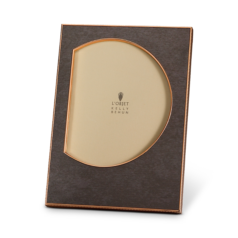 L'objet Kelly Behun Wide Eye Frame In Gold/gray