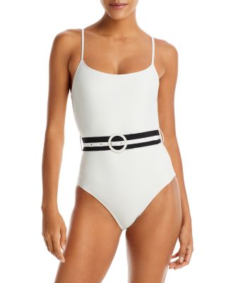 nina belted one piece swimsuit