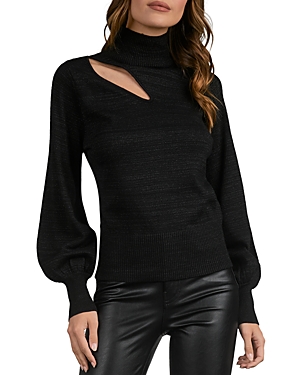 Shop Elan Asymmetric Cutout Sweater In Black