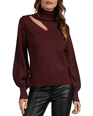 Elan Asymmetric Cutout Sweater In Red