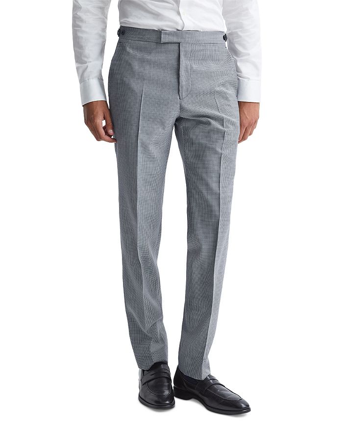 REISS Grange Micro Houndstooth Slim Fit Suit Pants | Bloomingdale's