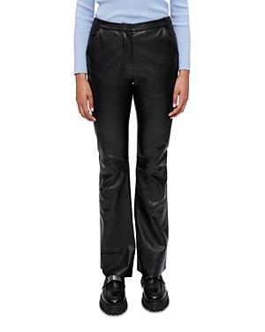 Maje Piripiri Leather Straight Leg Pants