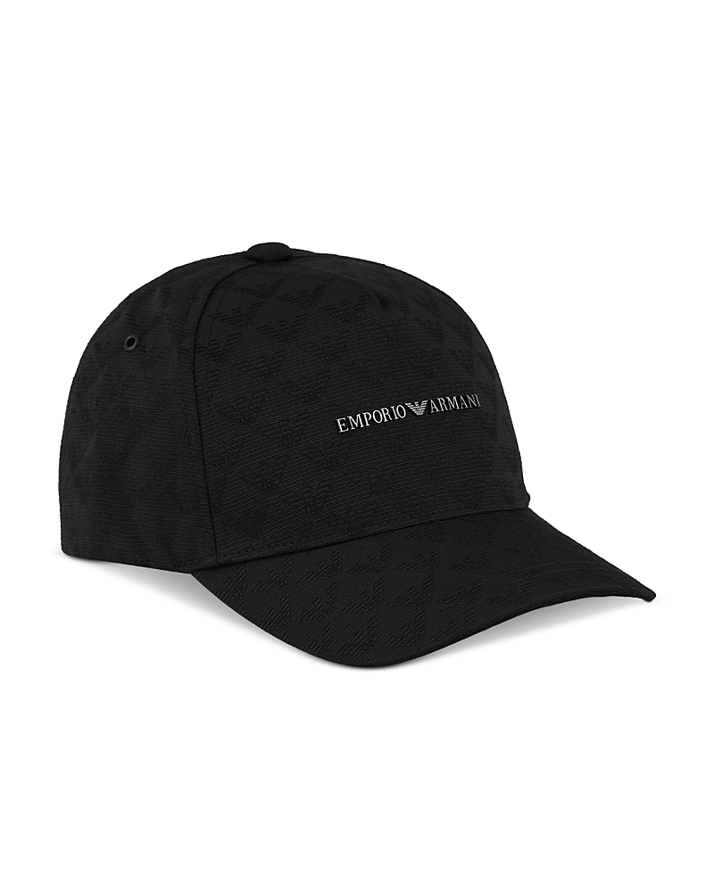Armani Collezioni Emporio Armani Logo Baseball Cap In Solid Blac