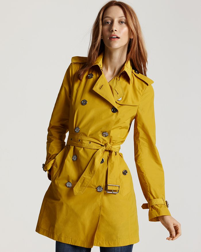 Burberry Double Breasted Trench Coat Bloomingdale s