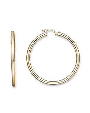 14K Yellow Gold Tube Hoop Earrings - 100% Exclusive