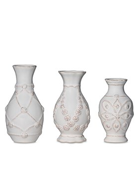 Juliska - Jardins Du Monde Whitewash Mini Vases, Set of 3