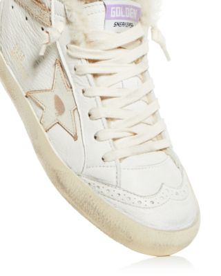 Women's Mid Star Shearling Lined Mid Top Sneakers 