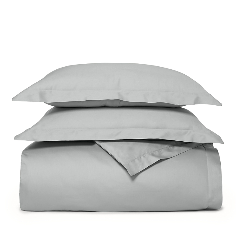 Boll & Branch Signature Organic Cotton Hemmed Duvet Set, Full/queen In Shore
