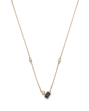 Bloomingdale's Sapphire and Diamond Accent Necklace in 14K Yellow Gold, 18 - 100% Exclusive