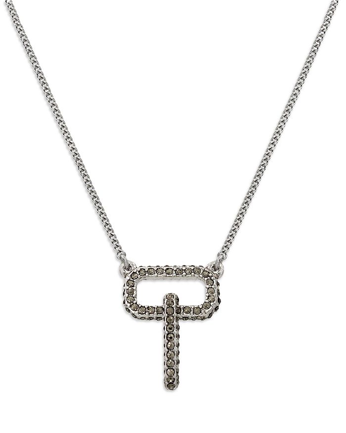 ALLSAINTS Black Crystal Link Pendant Necklace, 1820" Bloomingdale's