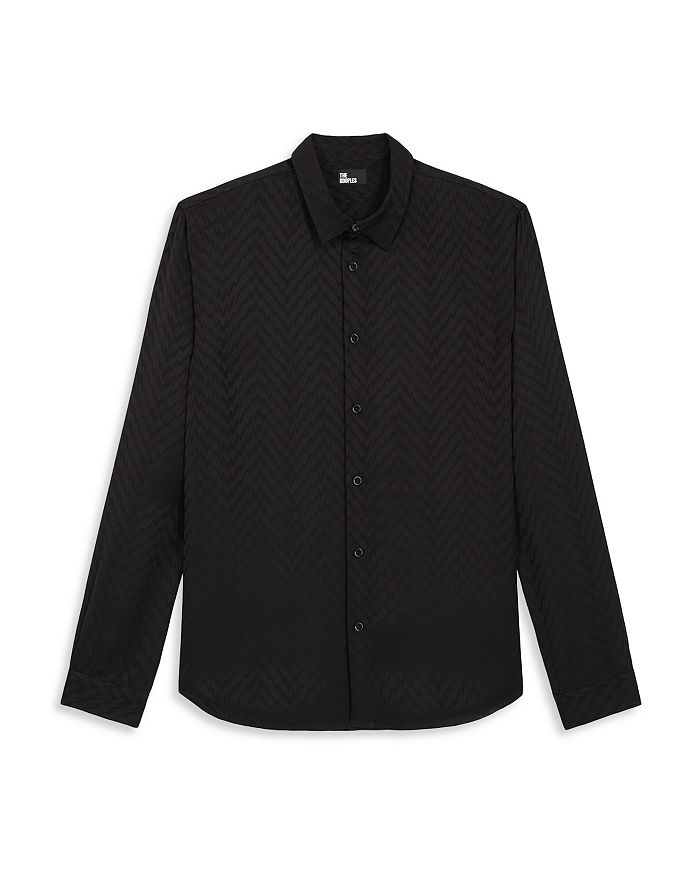 The Kooples Black Jacquard Shirt | Bloomingdale's