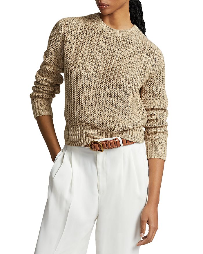 Ralph Lauren Crewneck Rib Knit Sweater | Bloomingdale's