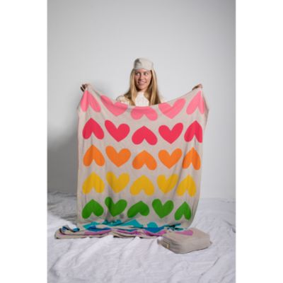 Hearts Travel Throw Blanket