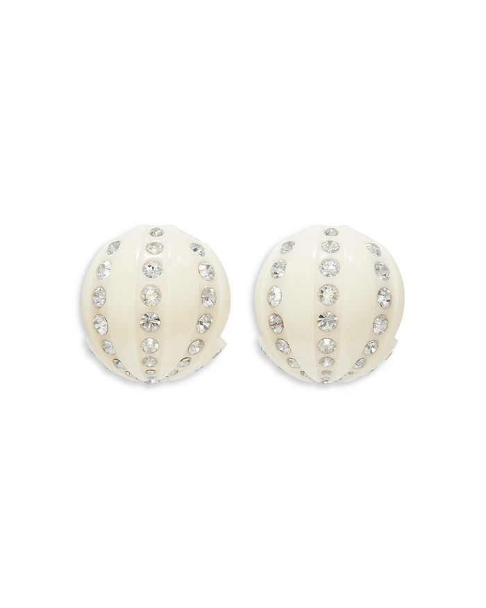 Tory Burch - Disco Ball Resin Crystal Front to Back Stud Earrings