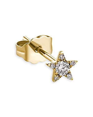 Maria Tash 18k Yellow Gold Diamond Star Cluster Single Stud Earring In White/gold