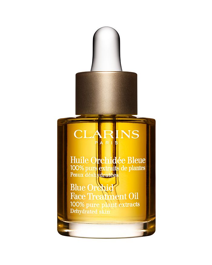 Shop Clarins Blue Orchid Radiance & Hydrating Face Treatment Oil 1 Oz. In No Color