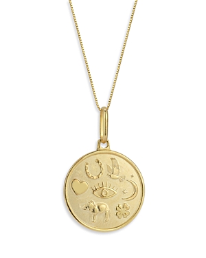 Moon & Meadow 14k Yellow Gold Lucky Charm Pendant Necklace, 16 - 100% Exclusive