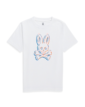 Psycho Bunny Unisex Kids Meyer Bunny Graphic Tee - Little Kid, Big Kid In White