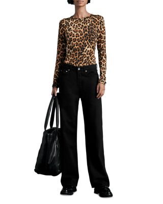 Featherweight Logan High Rise Wide Leg Jeans in Black