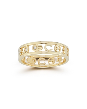 Moon & Meadow 14k Yellow Gold & Diamond Lucky Charm Ring - 100% Exclusive
