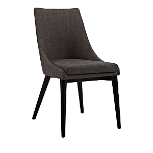 Modway Viscount Upholstered Fabric Dining Side Chair In Brown