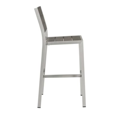  Shore Outdoor Patio Aluminum Armless Bar Stool