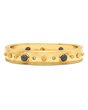 Capucine De Wulf Cleopatra Hinged Bangle Bracelet In Blue/gold