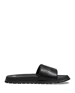 Shop Marc Jacobs Women's The Slide Logo Sandals In Black
