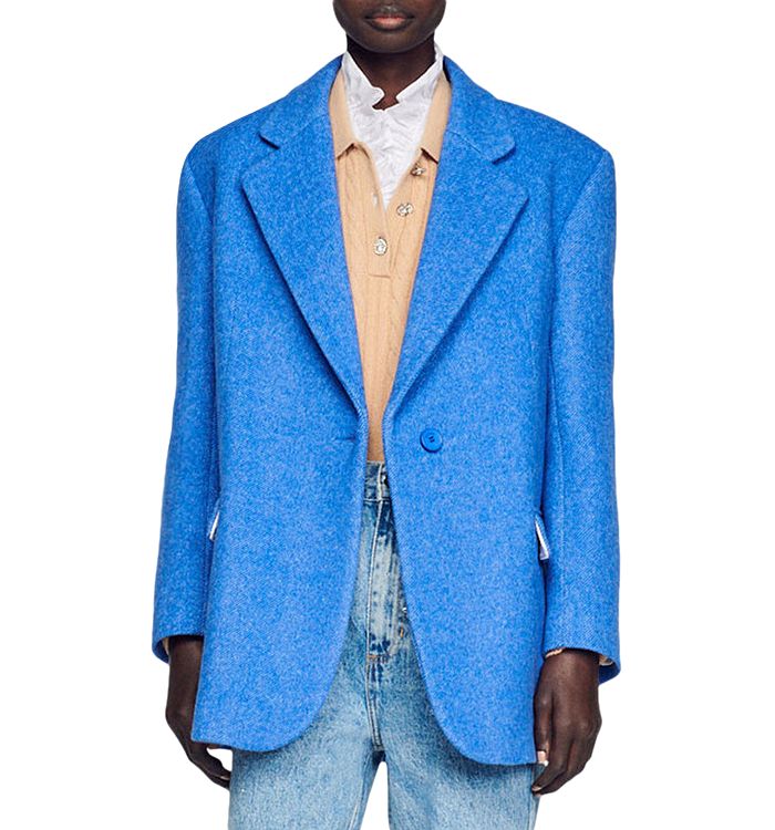 Sandro blue coat hot sale