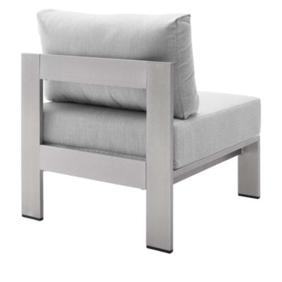  Shore Sunbrella Fabric Aluminum Outdoor Patio Armless Chair