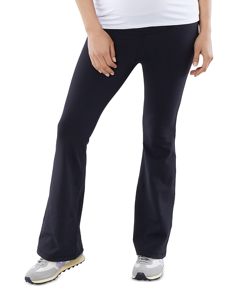 Ingrid & Isabel Fold Down Flared Maternity Leggings In Black