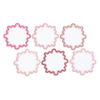 Wave 6" Round Cocktail Napkins, Set of 6