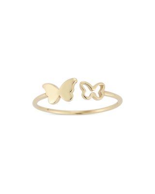 Moon & Meadow 14K Yellow Gold Butterfly Ring - Exclusive
