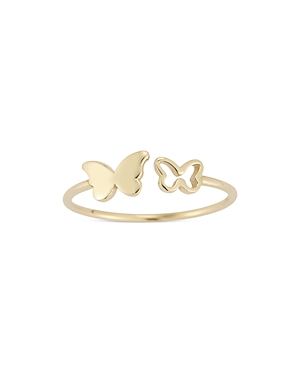 Moon & Meadow 14k Yellow Gold Butterfly Ring - 100% Exclusive