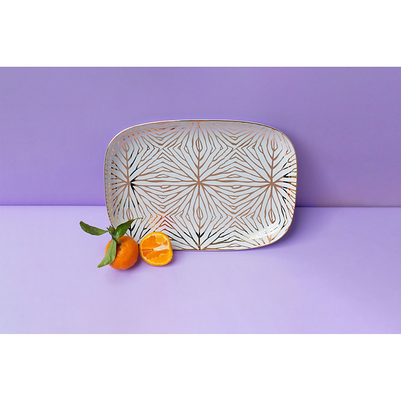 Talianna Lily Pad Serving Platter In Multi