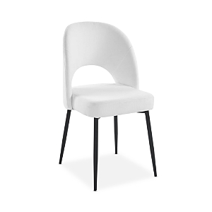 Modway Rouse Upholstered Fabric Dining Side Chair In Black/white
