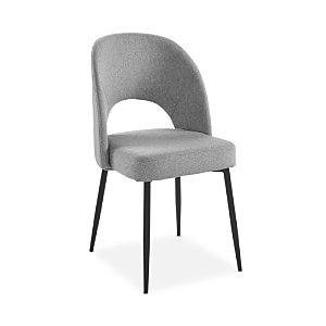 Modway Rouse Upholstered Fabric Dining Side Chair In Black/gray