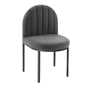 Modway Isla Channel Tufted Upholstered Dining Side Chair In Black/charcoal