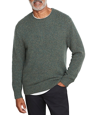 Vince Mélange Crewneck Wool Blend Sweater In Olive Field