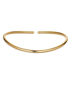 18K Yellow Gold Trisolina Collar Necklace, 14.5