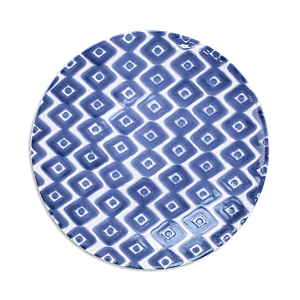 Shop Vietri Santorini Diamond Dinner Plate In Blue