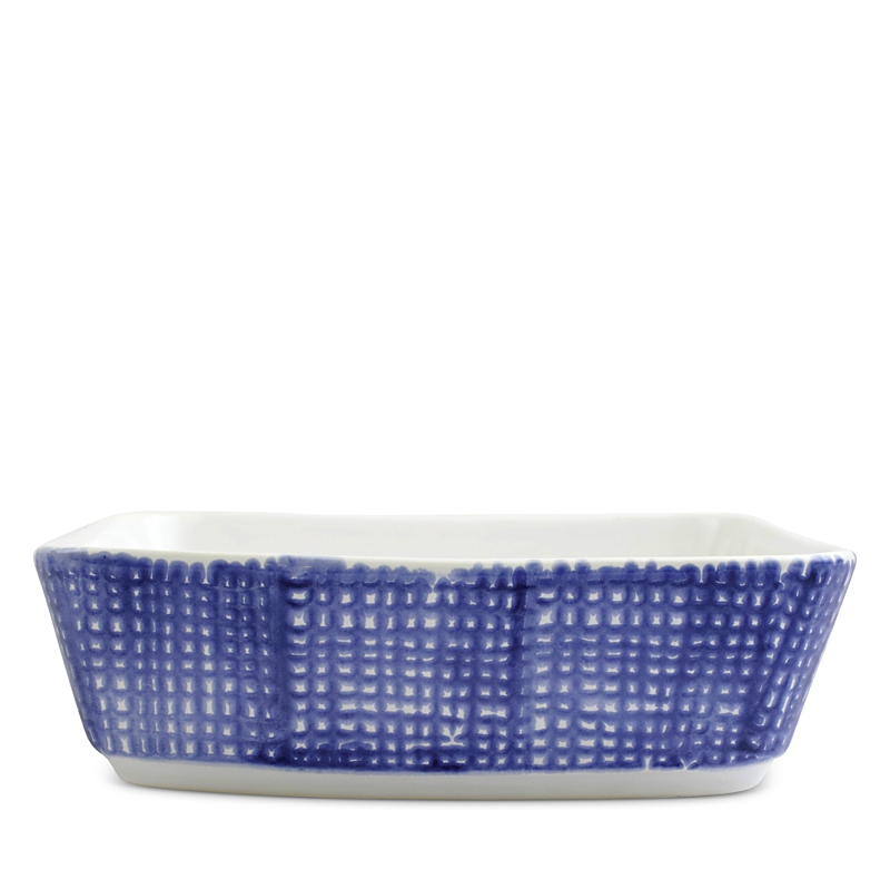 Vietri Santorini Geo Square Baker In Blue
