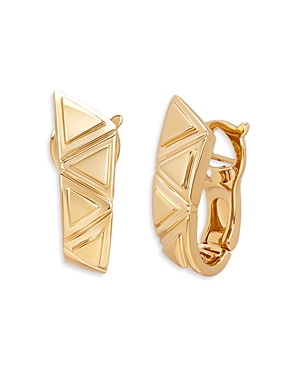 Shop Marina B 18k Yellow Gold Triangolini Hoop Earrings