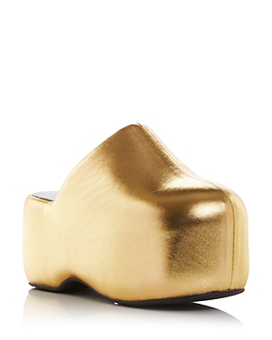 Simon Miller Women's Metallic Bubble Platform Clogs In Star Gold