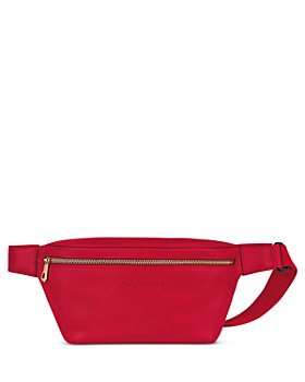 Baginning Red Fashion Belt Bag Quilted Leather Fanny Pack